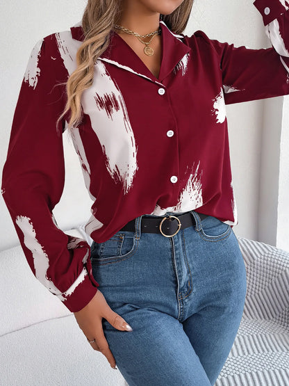 Collar Long Sleeve  Shirt