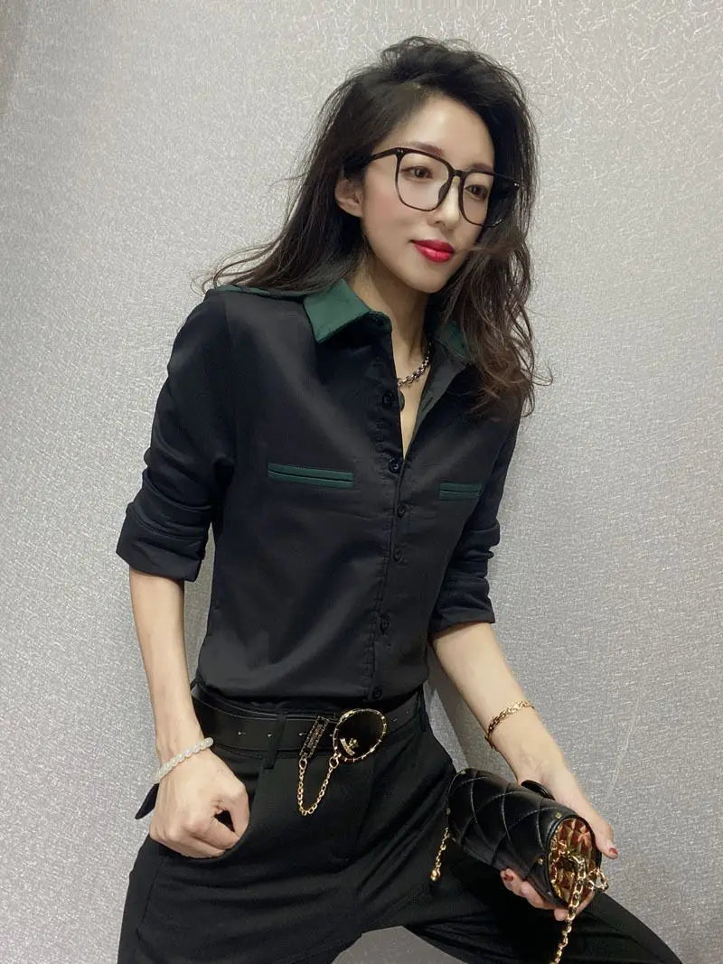 Luxury Fashion Office Slim Shirt Long For Women