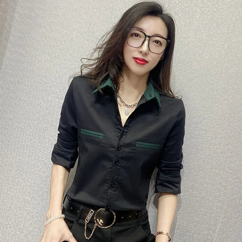 Luxury Fashion Office Slim Shirt Long For Women