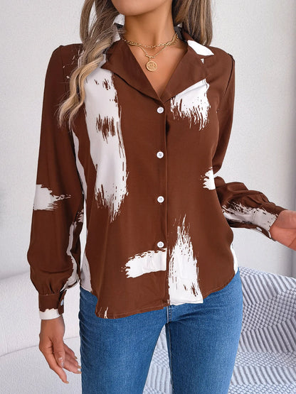 Collar Long Sleeve  Shirt